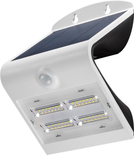 Goobay LED soldriven vägglampa med rörelsedetektor, 3.2 W belysning för husingångar, garageportar och trappor