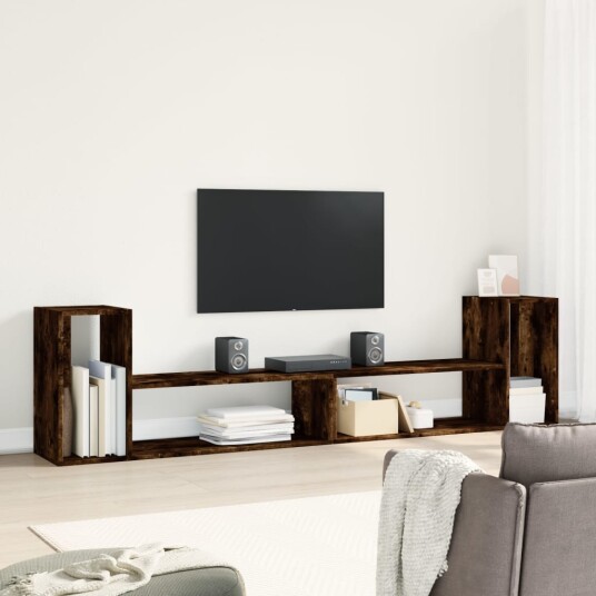 TV-benker 2 stk røkt eik 100x30x50 cm konstruert tre 8721012496996 TV-benker 2 stk røkt eik 100x30x50 cm konstruert tre 8721012496996