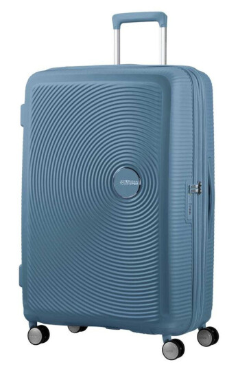 American Tourister Soundbox ekspanderende stor koffert 77 cm Stone Blue American Tourister Soundbox ekspanderende stor koffert 77 cm Stone Blue