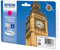 Epson T7033 blekkpatron - C13T70334010 Original - Magenta 800 sider Epson T7033 blekkpatron - C13T70334010 Original - Magenta 800 sider