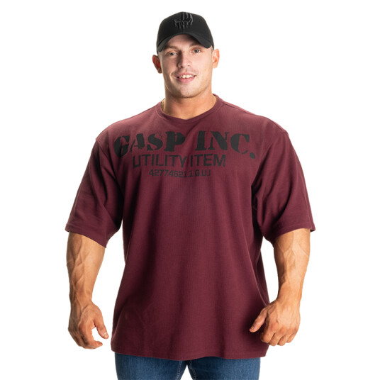 Iron Thermal Tee, Maroon Vinröd Large