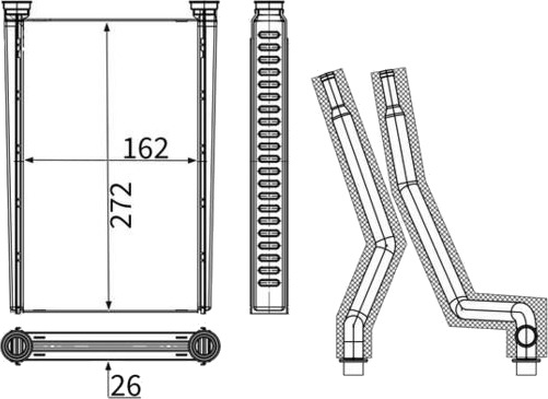 Varmeapparat register MAHLE AH 361 000S