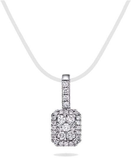 Sylvsmidja Diamantanheng i 585 hvitt gull med 0,18 ct