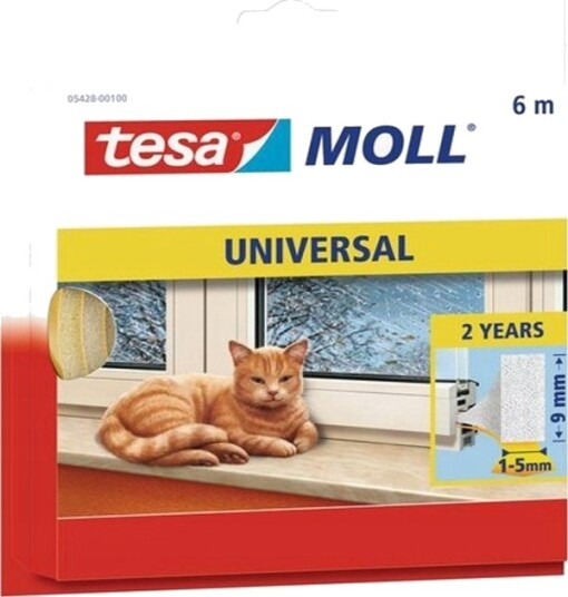 Tesa 5412 Hvit PVC Etylenpropylengummi Tape 10 M x 9 Mm
