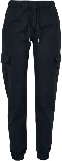 Urban Classics Treningsbukse - Ladies’ high-waist cargo joggebukser - XS til XL - Damer - svart Urban Classics Treningsbukse - Ladies’ high-waist cargo joggebukser - XS til XL - Damer - svart