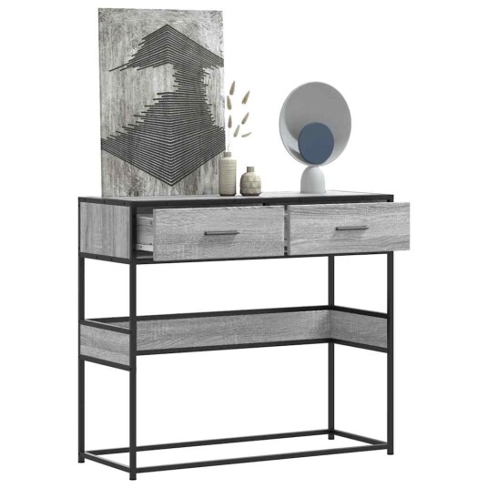 Konsollbord grå sonoma 90x35x80 cm konstruert tre 8721102842368 Konsollbord grå sonoma 90x35x80 cm konstruert tre 8721102842368