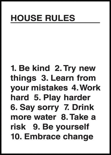 House Rules Plakat / 100x150cm