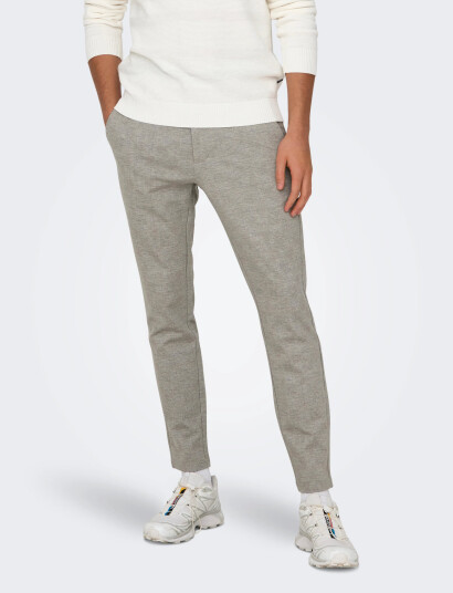 ONLY & SONS Onsmark Slim Check 020919 Pant Noos - Grey - 36 x 32
