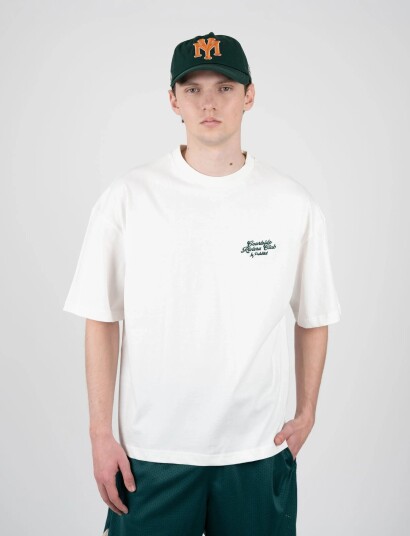 Prohibited Coffee And Bagel Tee White L