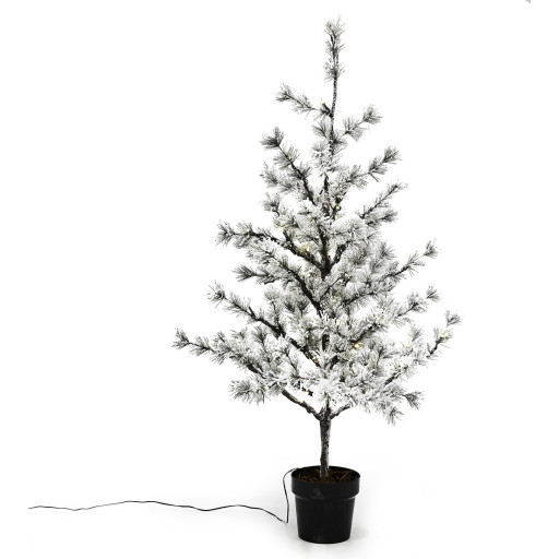 Nordic Winter Artificial larch tree in pot 120 cm w/snow and lights Nordic Winter Artificial larch tree in pot 120 cm w/snow and lights