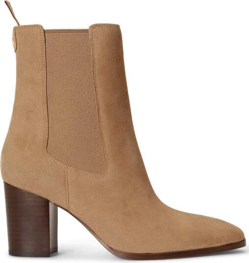 Lauren Ralph Lauren Raelynn Sheep Suede Bootie Brown 38