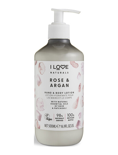 I LOVE I Love Naturals Hand & Body Lotion Rose & Argan 500Ml - Nude - 500 ml I LOVE I Love Naturals Hand & Body Lotion Rose & Argan 500Ml - Nude - 500 ml