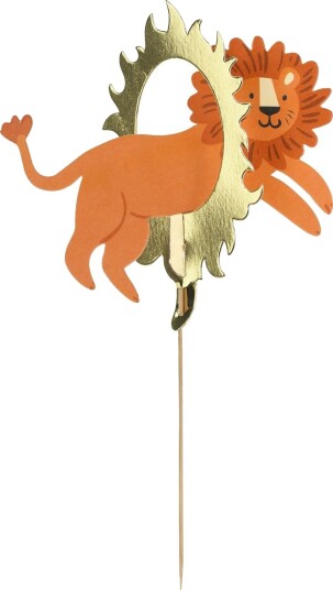 Sirkus Løve Kaketopp 16x16 cm Circus Party