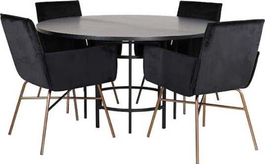 Spisegruppe furniture/fashion Copenhagen Ø140 cm med 4 Petra Stoler