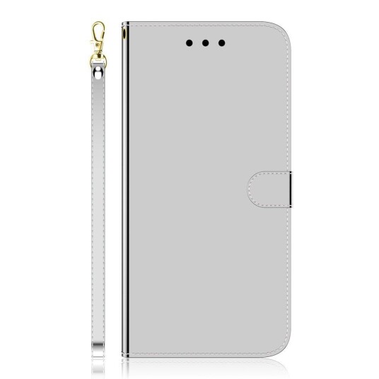 INCOVER Motorola Moto G22 Blank Flip Deksel med Stropp & Kortholder - Sølv