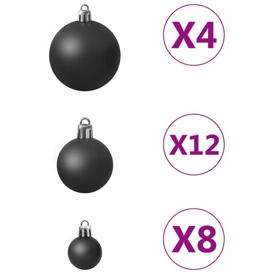vidaXL Julekulesett 100 deler svart vidaXL Julekulesett 100 deler svart