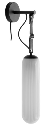 Norlux Tubus vegglampe - Svart/Opal Norlux Tubus vegglampe - Svart/Opal
