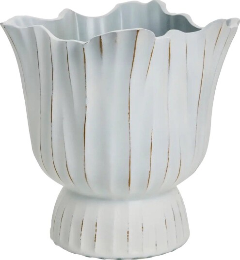 Lene Bjerre Palazzo Flower Pot 24X23.5X23.5 Cm. White WHITE 24X 23.5X 23.5 cm