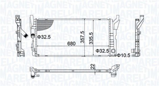 Radiator MAGNETI MARELLI 350213202900