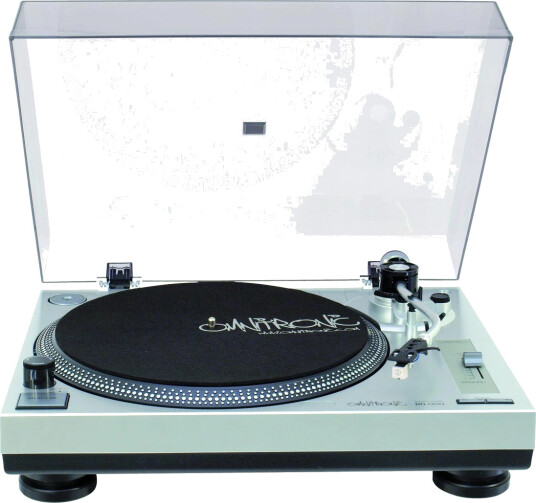 Omnitronic BD-1350 Manuell DJ Platespiller i Sølv med Remdrift
