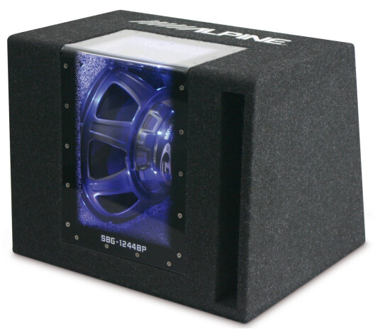 Alpine SBG-1244BP 12" subwoofer i kasse Plexiglass, 250W RMS, blå LED Alpine SBG-1244BP 12" subwoofer i kasse Plexiglass, 250W RMS, blå LED