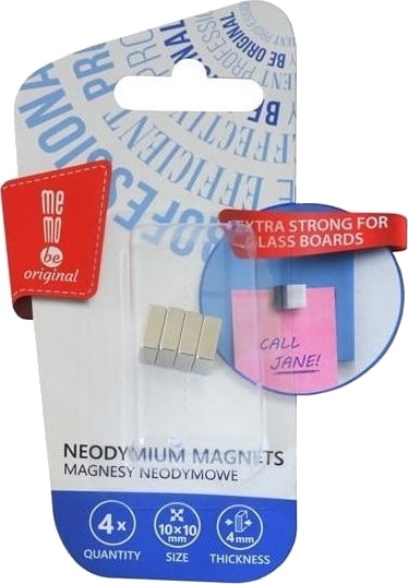 Memobe Memobe Neodymiummagneter For Glasstaver 1X1x0,4Cm Memobe 4 Stk.