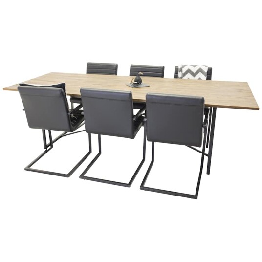 Spisegruppe Venture Home Peo med 6 Asta Stoler