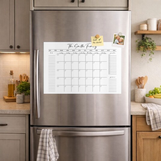 Veggetikett Tilpassbar Familiekalender