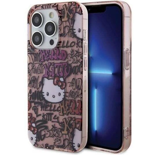 Hello Kitty Hardcase for iPhone 15 Pro 6.1" Rosa IML Tags Graffiti