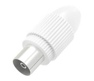 Hama Koaksial Hunkjønn 7mm Hvit Kabel
