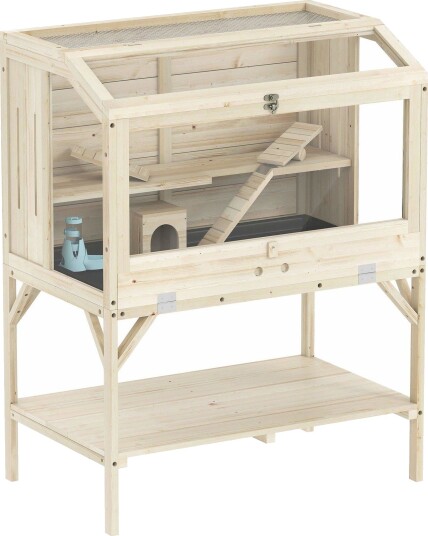 Northio To-Etasjes Hamsterbur Med Oppbevaring 84 X 53 X 110 cm