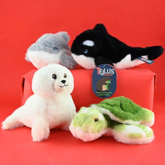 Resirkulert kosedyr – sjødyr 19–21 cm delfin sel spekkhogger havskilpadde | Tellus Plushies Resirkulert kosedyr – sjødyr 19–21 cm delfin sel spekkhogger havskilpadde | Tellus Plushies
