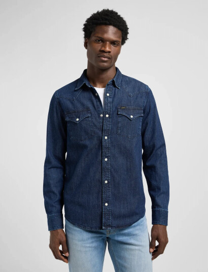 Lee Jeans Regular Western Shirt - Navy - XL Lee Jeans Regular Western Shirt - Navy - XL
