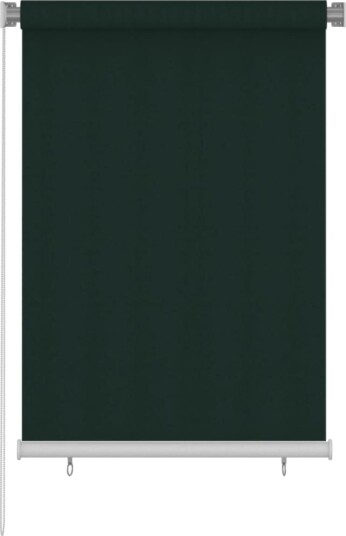 vidaXL Utendørs rullegardin 105 (B) x 140 (H) cm mørkegrønn HDPE
