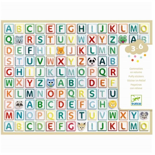 Djeco Stickers Puffy Alphabet Djeco Stickers Puffy Alphabet
