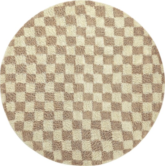 Runde tepper   Elsey Natural Cotton Shaggy krem/sand Størrelse: Ø 240 cm