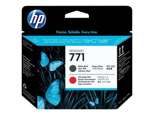 HP Skriverhode 771 Matte Svart + Red - Designjet Z6200