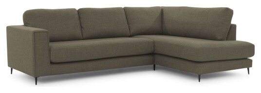 Juvila PALMA Sofa m. chaiselong 3-pers. open høyre, Grønn Unoliving