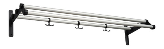 Essem Design Nostalgi 291 hattehylle aluminium, sort stativ