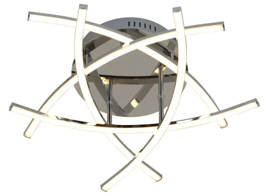 Lindby Flakira LED-taklampe, 5 lyskilder krom
