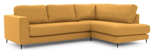 Juvila PALMA Sofa m. chaiselong 3-pers. open høyre, Gul Unoliving
