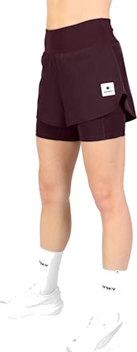 Saysky 2 in 1 Pace Shorts 3"" Dame Burgundy S