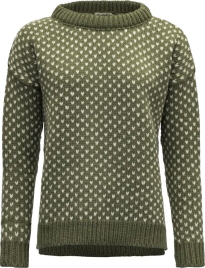 Devold Nordsjø Wool Sweater Wmn Dame, 388A OLIVE, XS Devold Nordsjø Wool Sweater Wmn Dame, 388A OLIVE, XS