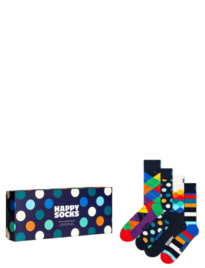 Happy Socks 4-Pack Multi-Color Socks Gift Set - Navy - 41-46