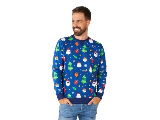 Oppo Merchandise Group B.v. Opposuits Festivity Blue Julebluse