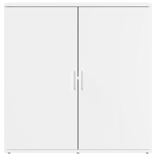 Skjenker 2 stk hvit 79x38x80 cm konstruert tre Skjenker 2 stk hvit 79x38x80 cm konstruert tre