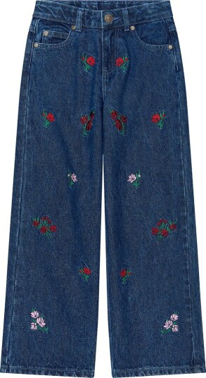 The New Jeans   TnVincetta   Medium+ Blue Denim   The New   11 år (146)   Jeans Blå Rosa Rød