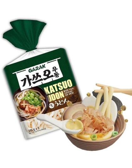 3 pk GARAK Ferske Katsuo Udon 3x215 gram Korea
