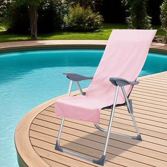 vidaXL Utendørs Stol Håndklær 2 stk. Rosa 130 x 60 cm
