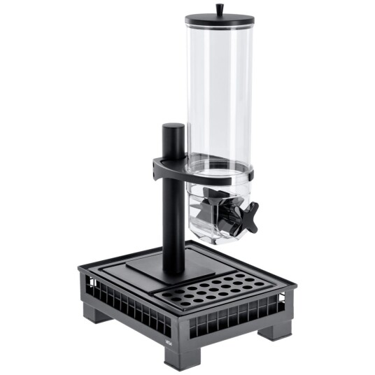 VEGA Müslidispenser komplett tland enkel GN 1/2; Størrelse GN 1/2 35.2x29x67.2 cm  LxBxH ; Antrasitt/Transparent/Svart; Rektangulær